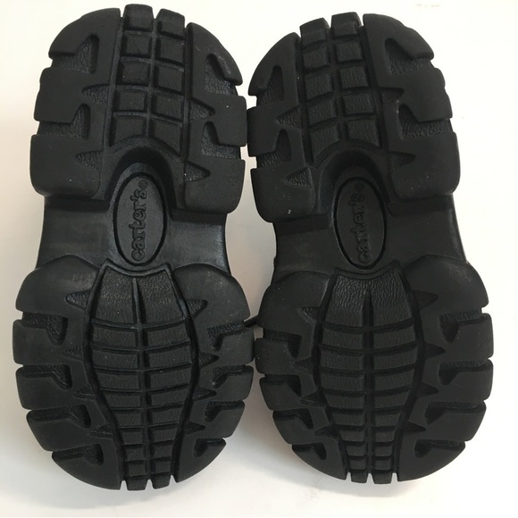 Carter's Baby Boy's Brown Faux Leather Chunky Platform Lace Up Ankle Boots - Picture 13 of 14